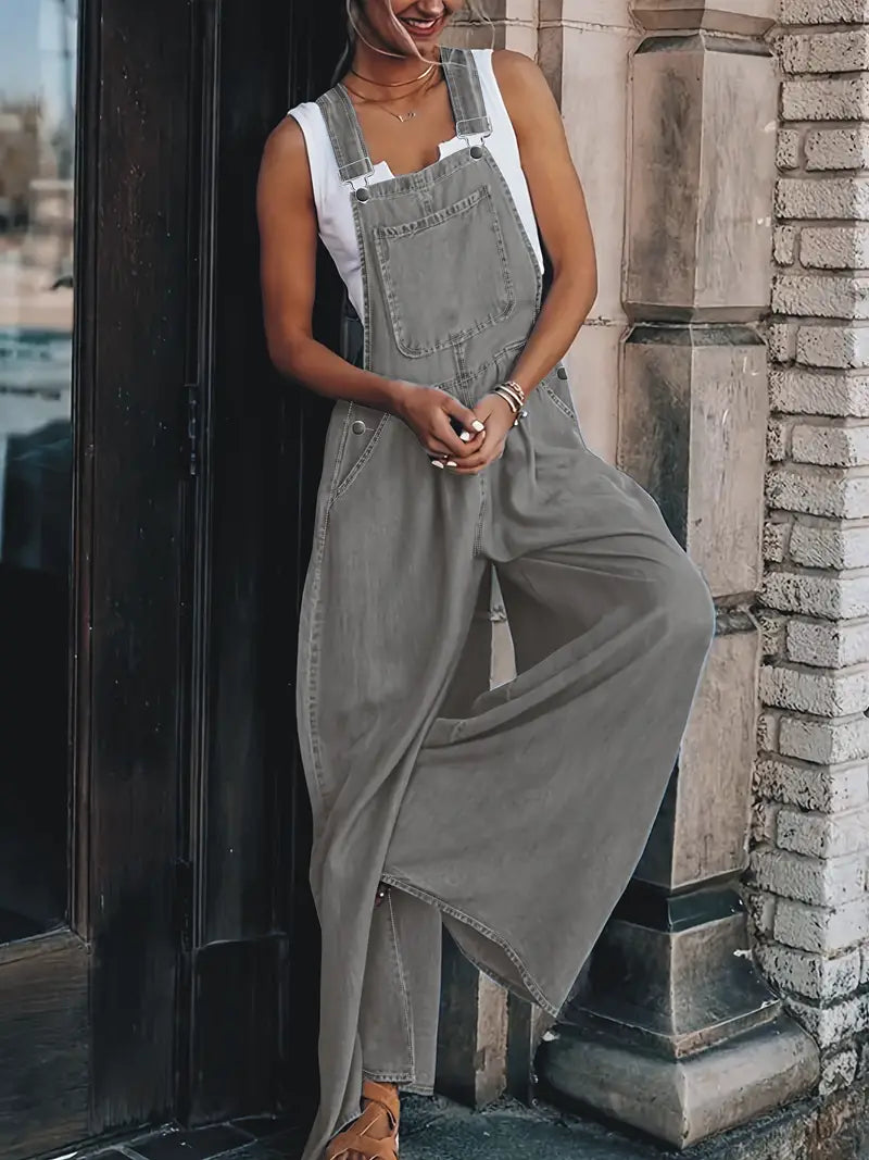 Wide Leg Overalls
