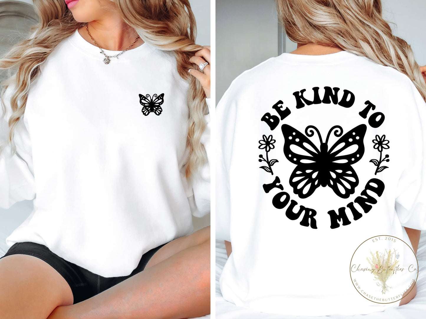 mental health awareness sweatshirt - www.chasethebutterflies.com