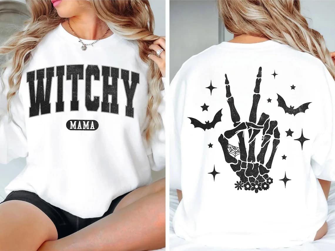 Witchy Crewneck Front and Back Design