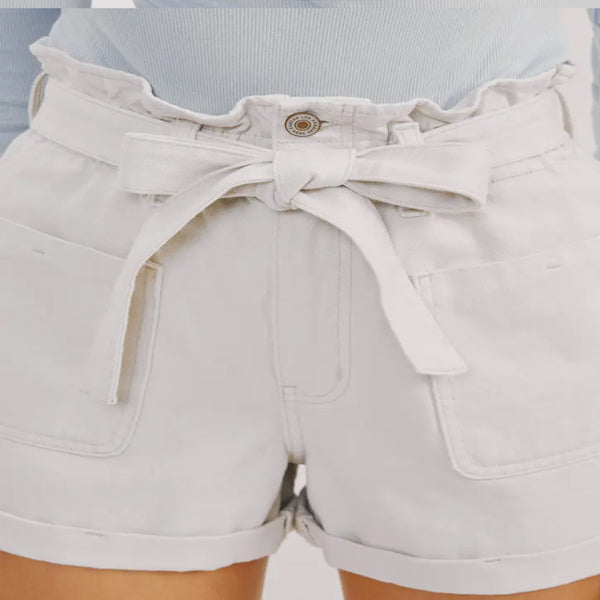 High Waisted Shorts with Tie Belt