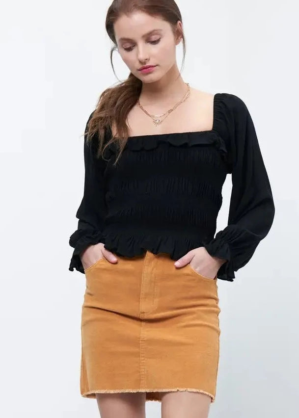 Corduroy Mini Skirt - Butterfly & Birch Co