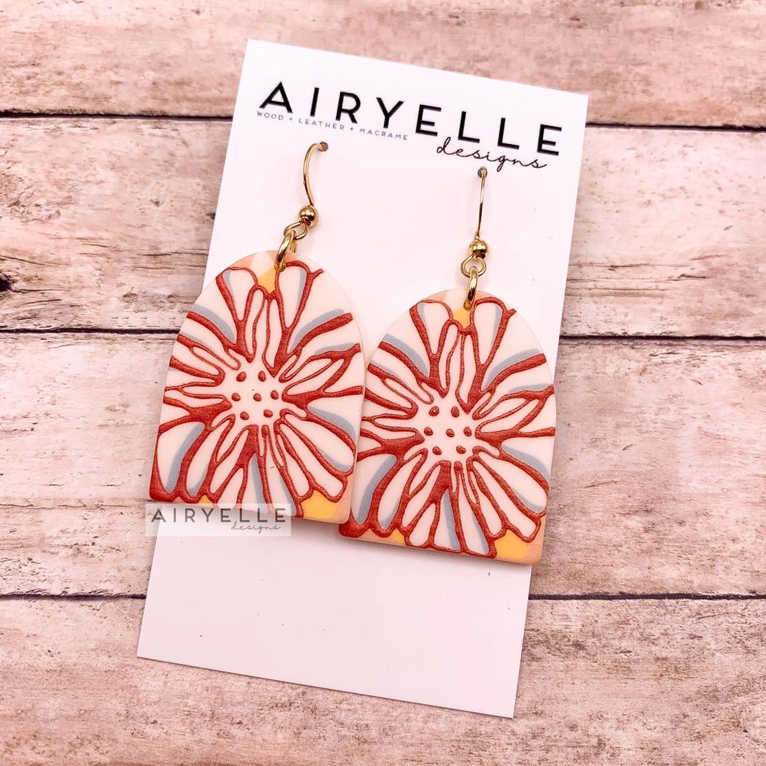 Boho Clay Earrings www.chasethebutterflies.com