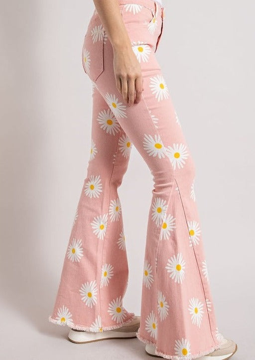 Bell Bottom Daisy Jeans - www.chasethebutterflies.com