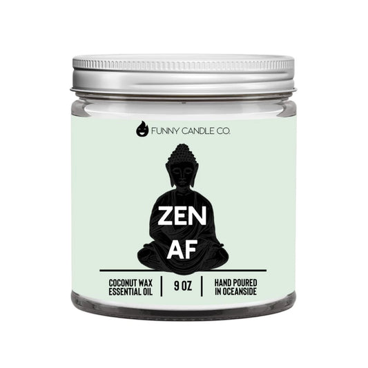 Zen AF personalized candle www.chasethebutterflies.com
