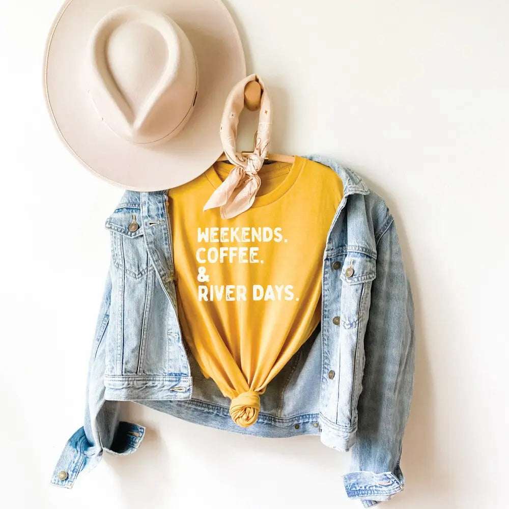 Weekends, Coffee & River Days | Graphic T-shirt