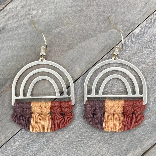 Macrame Earrings www.chasethebutterflies.com