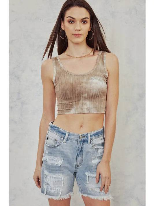 Bermuda Distressed Denim Shorts