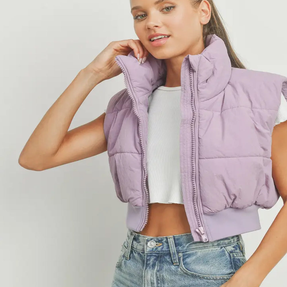 Cropped Puffer Vest